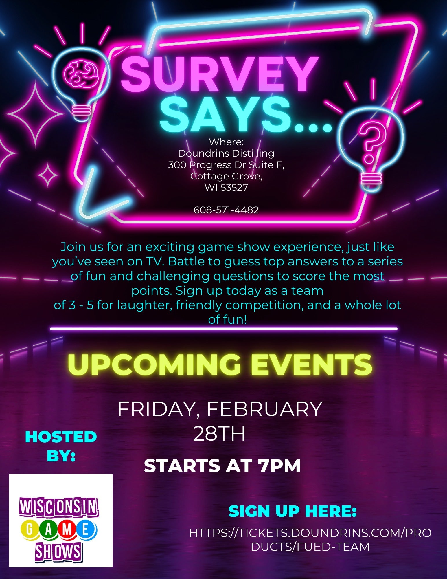 Survey Says Game Show Team Sign Up - Feb 28