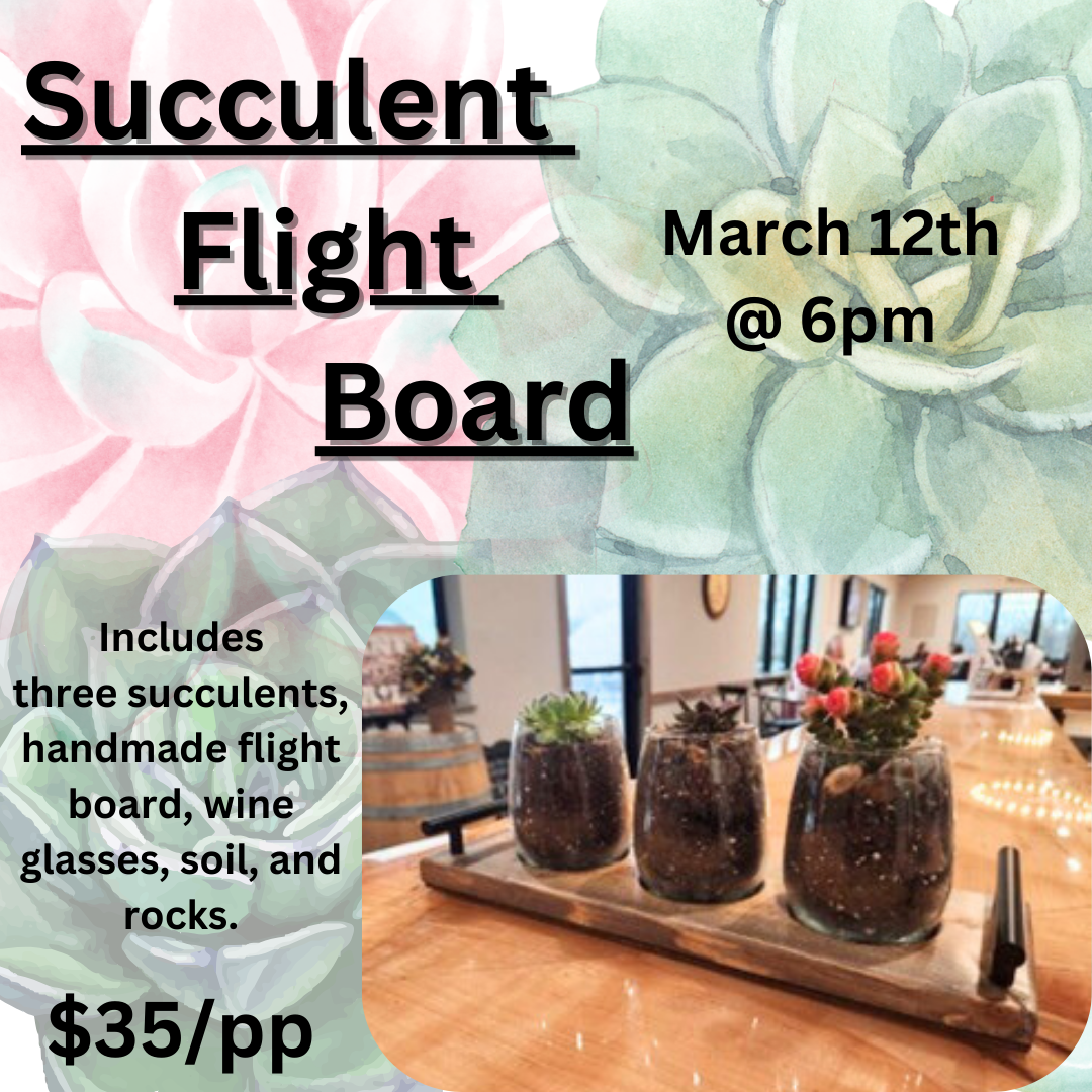 Succulent Flight Board Workshop